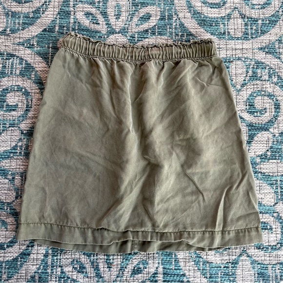 Loft Olive Green Drawstring Mini Skirt - Picture 4 of 9